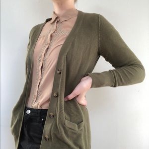 Mossimo Olive Green Cardigan